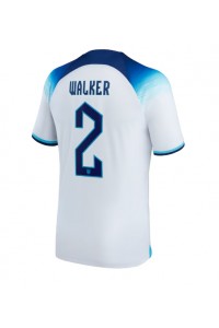 Englanti Kyle Walker #2 Jalkapallovaatteet Kotipaita MM-kisat 2022 Lyhythihainen